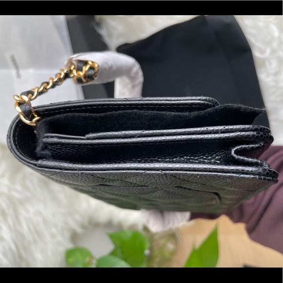 ❌SOLD❌CHANEL Caviar Quilted Wallet On Chain WOC Black - Picture 7 of 13